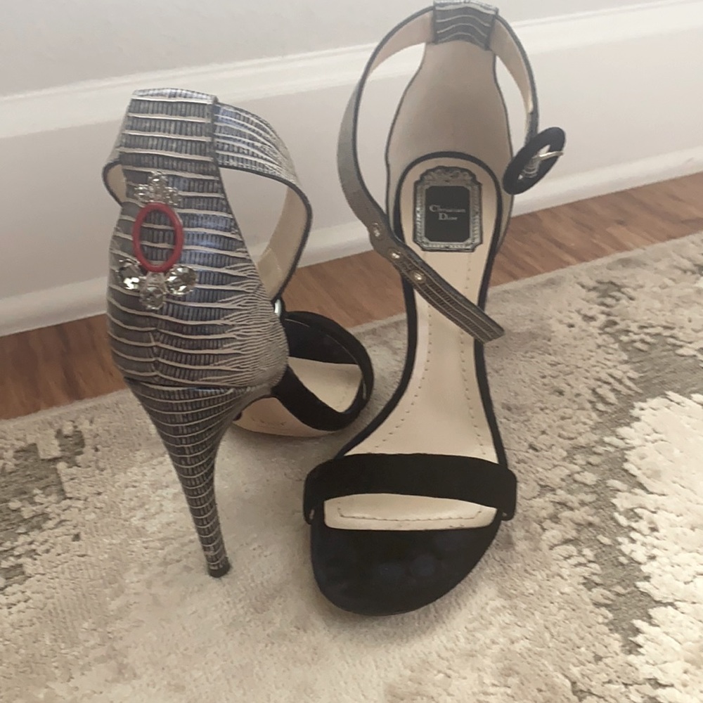 Christian Dior sandals 39.5 navy blue